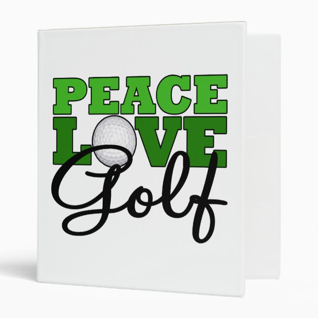 Classeur Paix, Amour & Golf (Devant/intérieur)