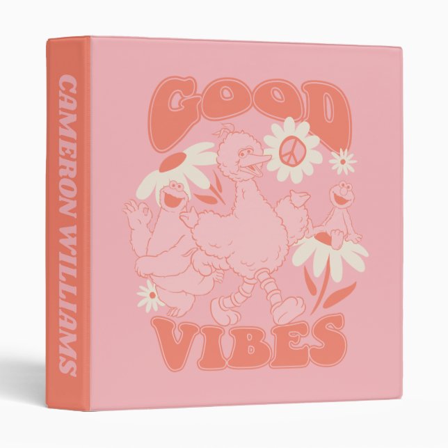 Classeur Pal de rue Sésame | GOOD VIBES | Ajouter Votre Nom (Devant/Côté)