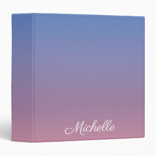 Classeur Pale rose et bleu dégradé ombre