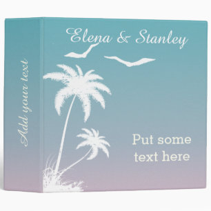 Classeur Palm arbre tropical plage planificateur de mariage