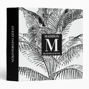 Classeur Palm Tree Feuilles noir et blanc location de maiso