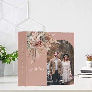 Classeur Pampas rose antique muet album de mariage
