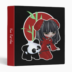 Classeur Panda asiatique pour fille et animal de compagnie