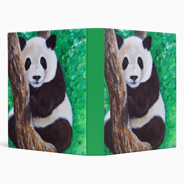Classeur Panda dans une peinture d'arbre (Arrière-plan)