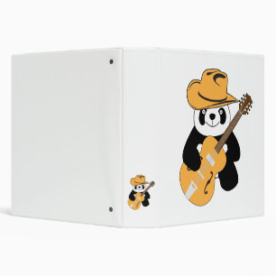 Classeur Panda drôle avec guitare