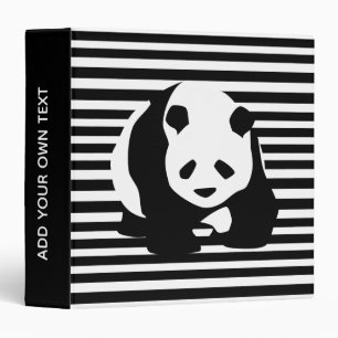 Classeur Panda géant noir et blanc Personnalisé