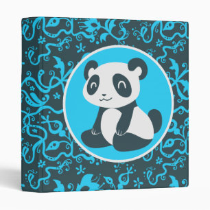 Classeur Panda heureux mignon de bande dessinée