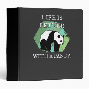 Classeur Panda - La Vie Est Meilleure Avec Un Panda
