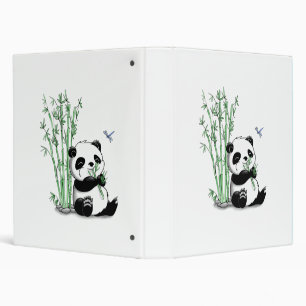 Classeur Panda mangeant le bambou