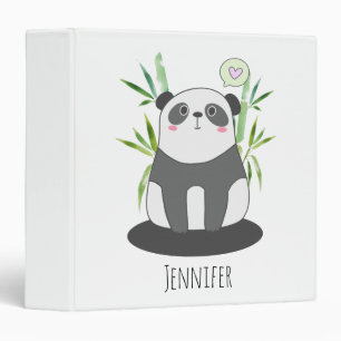 Classeur Panda noir et blanc mignonne en Bambou