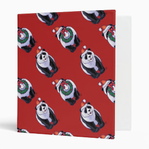 Classeur Panda Ours Noël Rouge