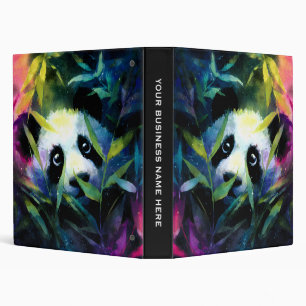 Classeur Panda Peeking Bamboo Aquarelle