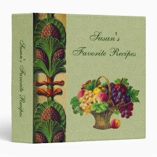 Classeur Panier de fruits d'art vintage Recette personnalis