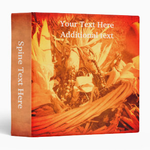 Classeur Panier de maïs indien vintage automne personnalisé