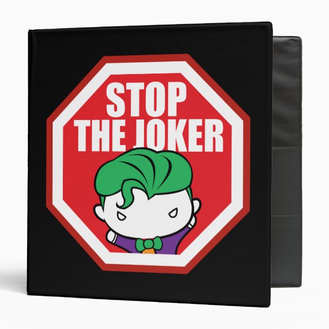 Classeur Panneau Chibi "Stop The Joker" (Devant/Intérieur)
