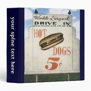 Classeur Panneau d'affichage vintage, plus grand drive-in a