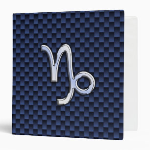 Classeur Panneau Zodiac Capricorne d'argent Style Carbone b