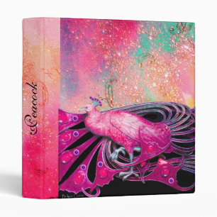 CLASSEUR PAON ÉLÉGANT EN ROSE, FUCHSIA, VERT NOIR