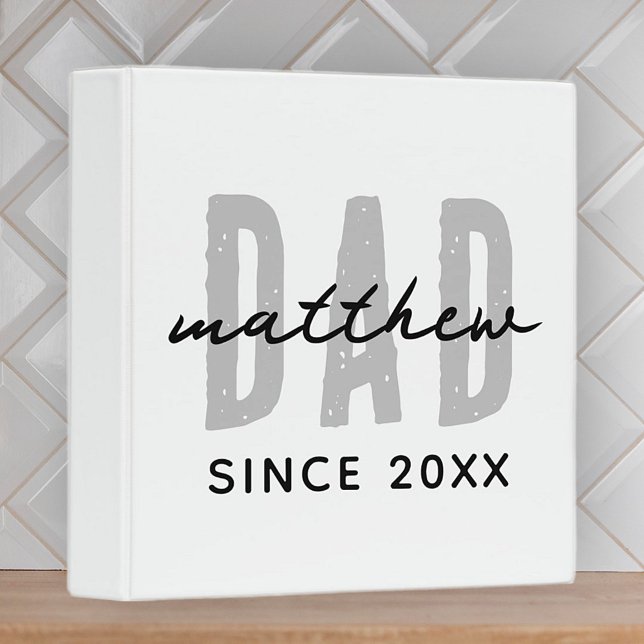 Classeur Papa Depuis 20XX Moderne Simple Preppy (Créateur téléchargé)