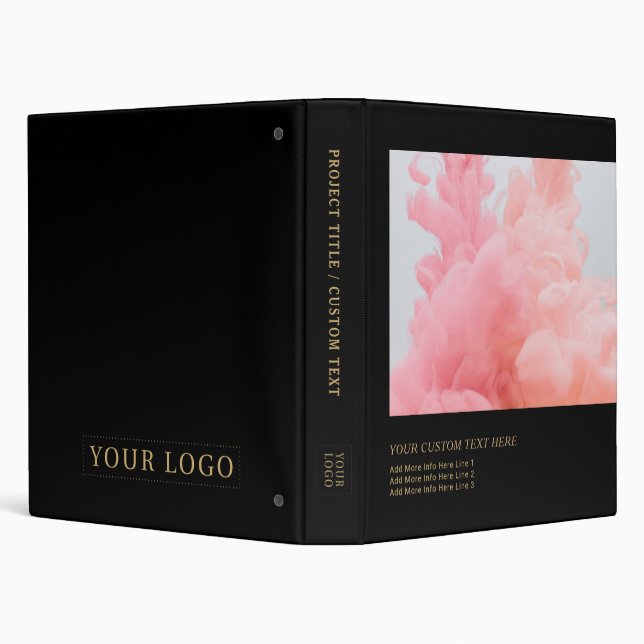 Classeur Papeterie de l'entreprise Logo Photo en Noir et Or (Arrière-plan)