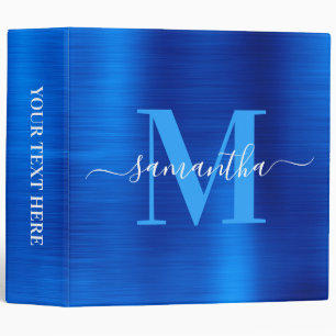 Classeur Papier à en-tête Monogramme Royal Bleu