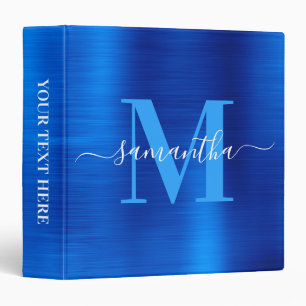 Classeur Papier à en-tête Monogramme Royal Bleu