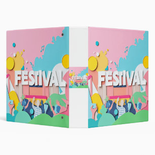 Classeur Papier Collage Music Festival Art