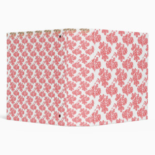 Classeur Papier d'emballage floral rouge et rose vif