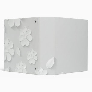 Classeur papier-fleur-arrière - plan-blanc
