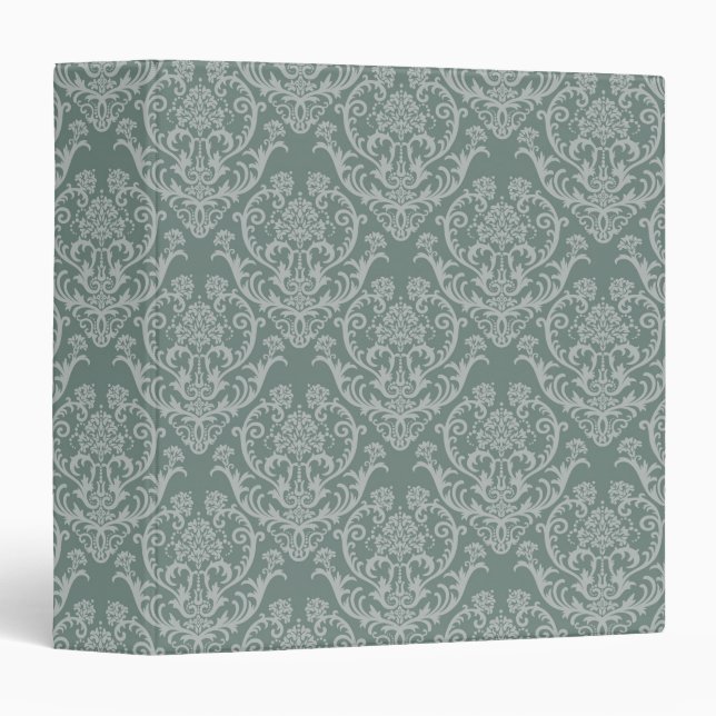 Classeur Papier peint floral vert (Devant/Côté)