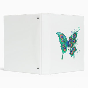 Classeur Papillon aux plumes de paon vert