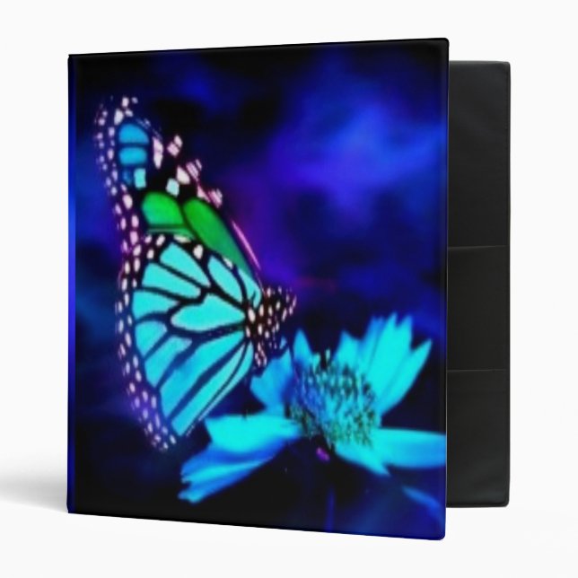Classeur Papillon bleu clair (Devant/intérieur)