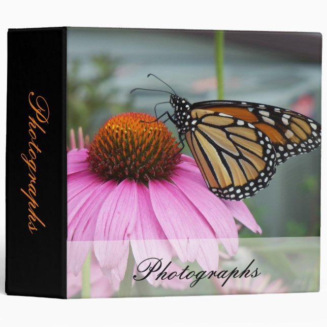Classeur Papillon de monarque (Devant/Côté)