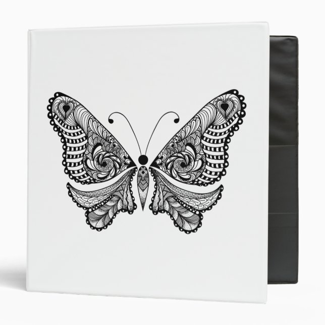 Classeur Papillon de style (Devant/Intérieur)