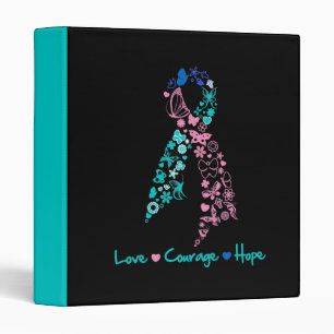 Classeur Papillon d'espoir de courage d'amour - cancer de