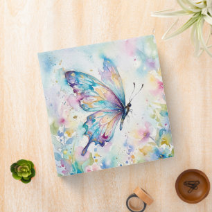 Classeur Papillon Floral Aquarelle Coloré