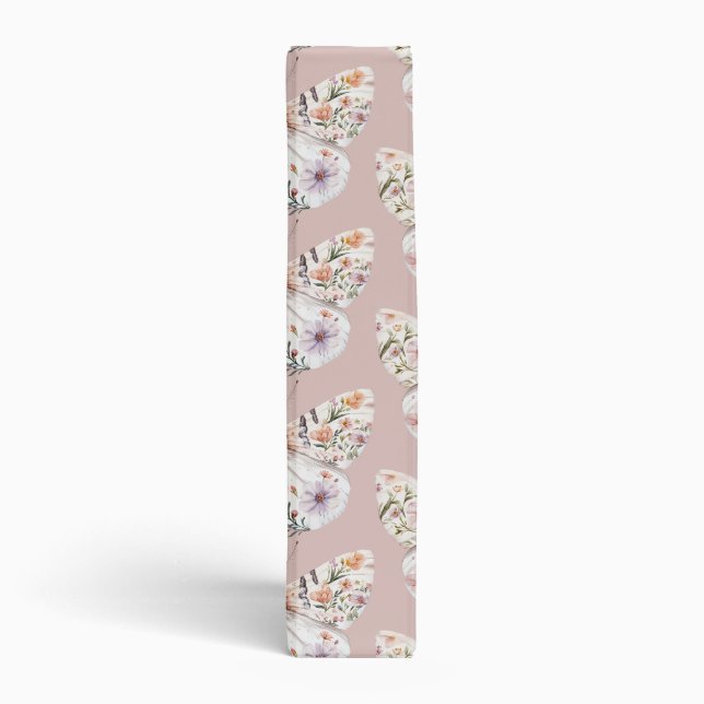 Classeur Papillon floral Fleur sauvage Boho (Côté)