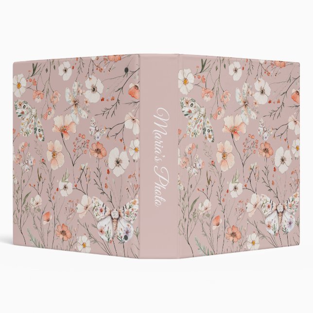 Classeur Papillon floral Fleur sauvage Boho (Arrière-plan)