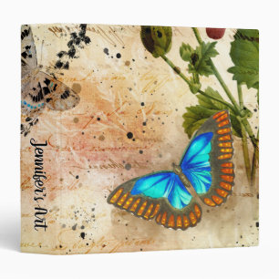Classeur Papillon floral Vintage