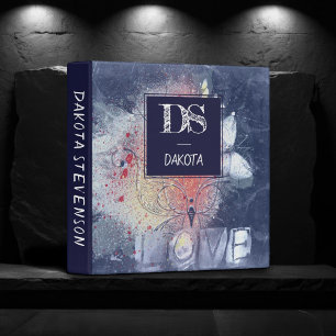 Classeur Papillon Grunge Love   Album personnalisé violet c