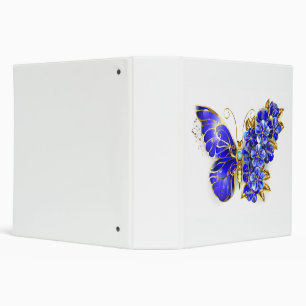Classeur Papillon saphir à fleurs