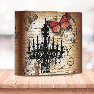 Classeur papillon steampunk paris chandelier vintage