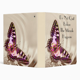 Classeur Papillon sur fond de satin
