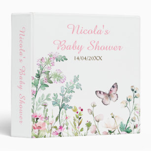 Classeur Papillon Vert Floral Fête de Naissance de Printemp