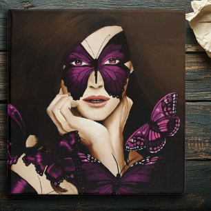 Classeur Papillon Violet Mascarade Femme Élégante Fantaisie