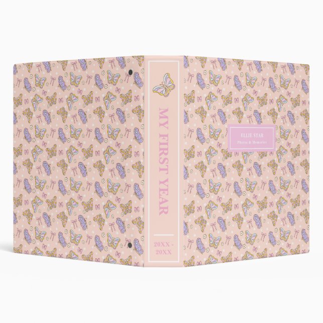 Classeur Papillon Whimsical Baby First Year Album photo (Arrière-plan)