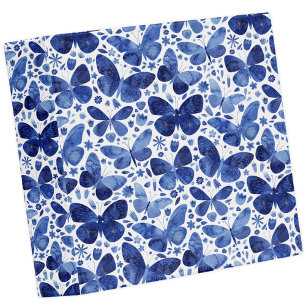 Classeur Papillons Aquarelle Bleu