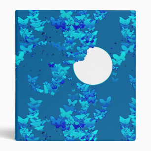Classeur Papillons contre ciel bleu nuit, paysage lunaire