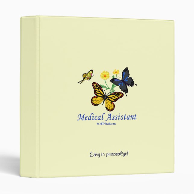 Classeur Papillons d'aide médical (Devant/Côté)