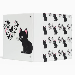 Classeur Papillons d'observation des chats noirs